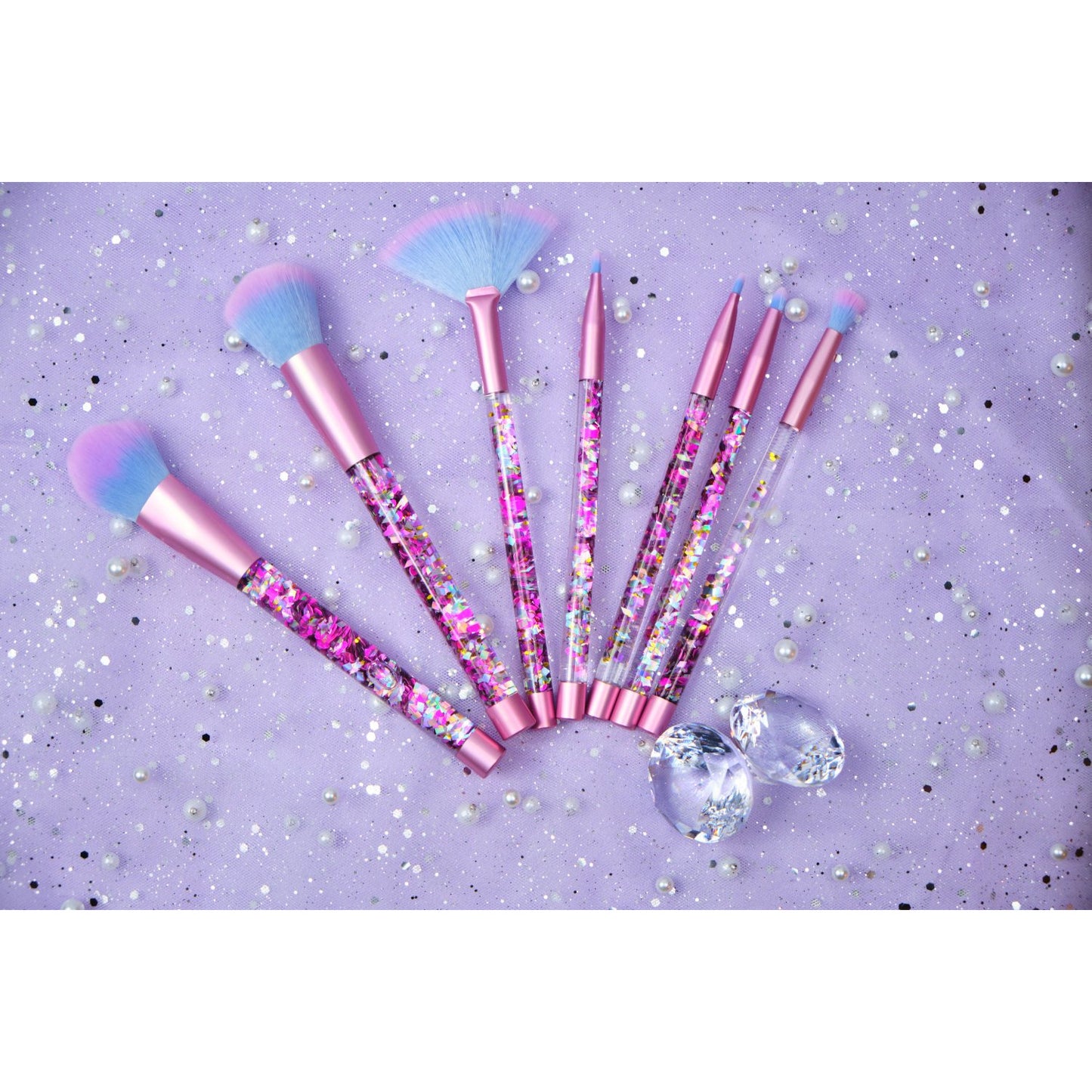 Glitzy Glam 7-Pc Makeup Brush Set